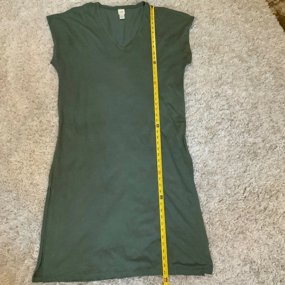 H&M Green L Jersey Kaftan Dress Normcore Lightweight Scandi Girl